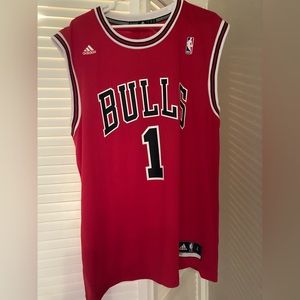 Adidas NBA Derrick Rose #1 Chicago Bulls  Red Basketball Jersey Mens Size L